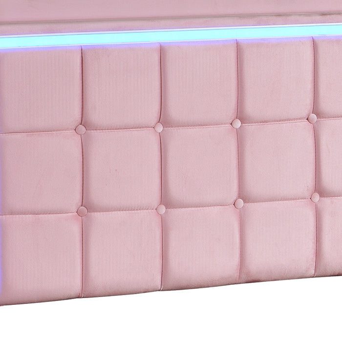 Queen Floating Bed Frame - Pink