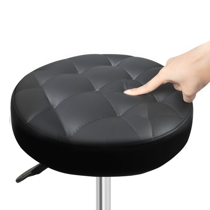 Goslash Picks Rolling Bar Stool - Black