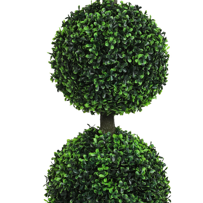 Artificial Triple Ball Boxwood Trees