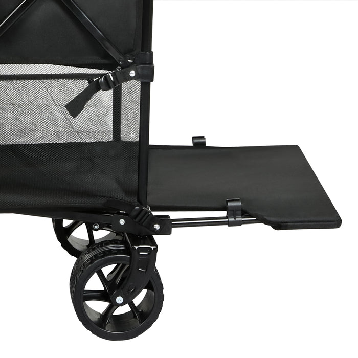 Goslash Picks Folding Wagon Cart Double Shelves