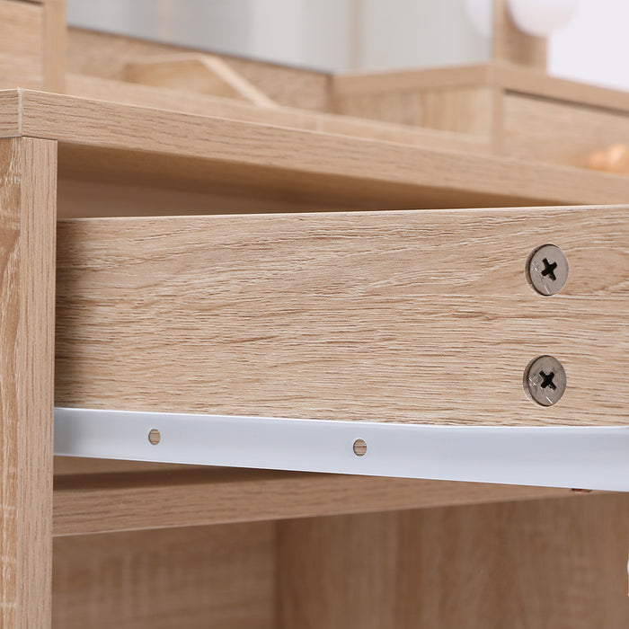 Dressing Table Stool Set Oak - Oak