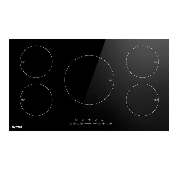 Induction Cooktop 90cm Electric Cooker Ceramic 5 Zones