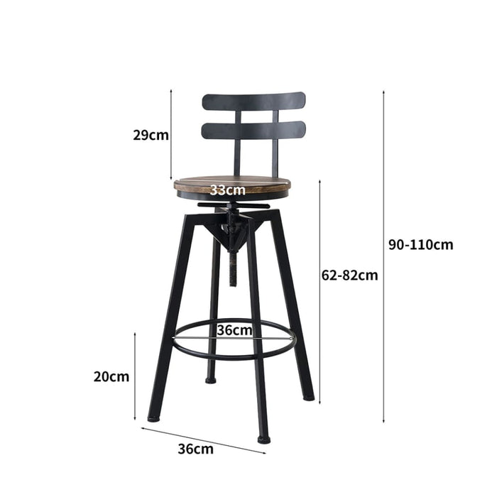 Goslash Picks Industrial Adjustable Swivel Bar Stools