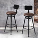 4x Industrial Bar Stools Kitchen Stool Pu Leather Barstools