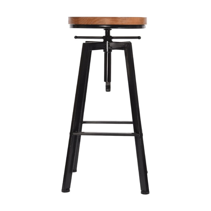 4x Industrial Bar Stools Kitchen Stool Wooden Barstools