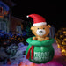 Inflatable Christmas Decorations Bubbly Bear 1.5m Led Lights