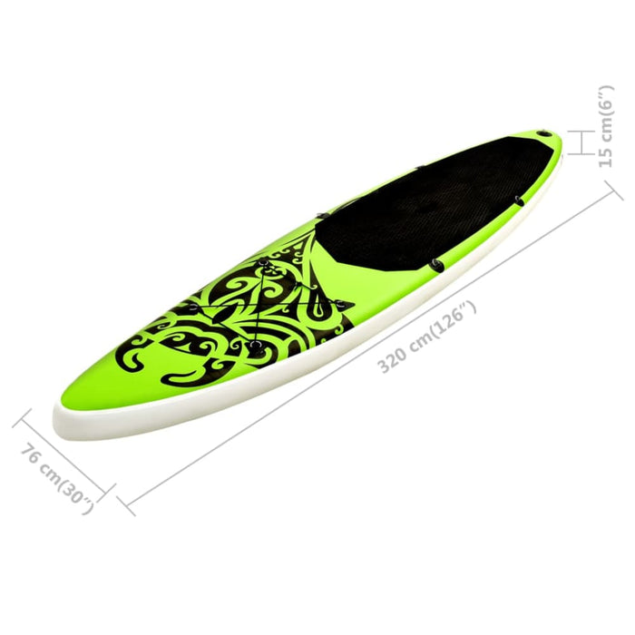 Inflatable Stand Up Paddleboard Set Green Kxiao