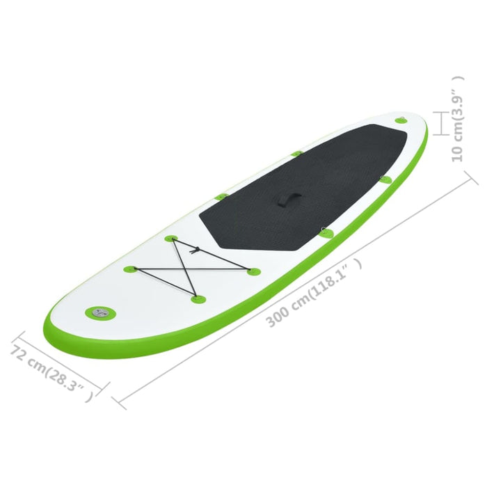 Inflatable Stand Up Paddleboard Set Green And White Kxito