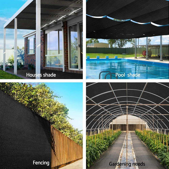 Instahut 1.83 x 30m Shade Sail Cloth - Black