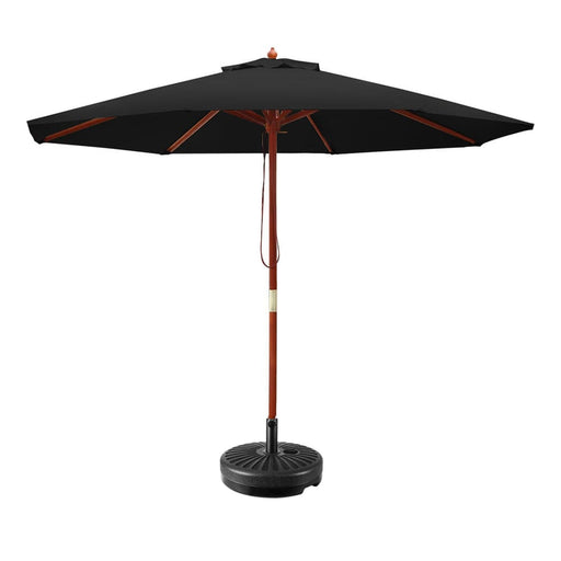 Instahut 2.7m Umbrella With Base Outdoor Pole Umbrellas