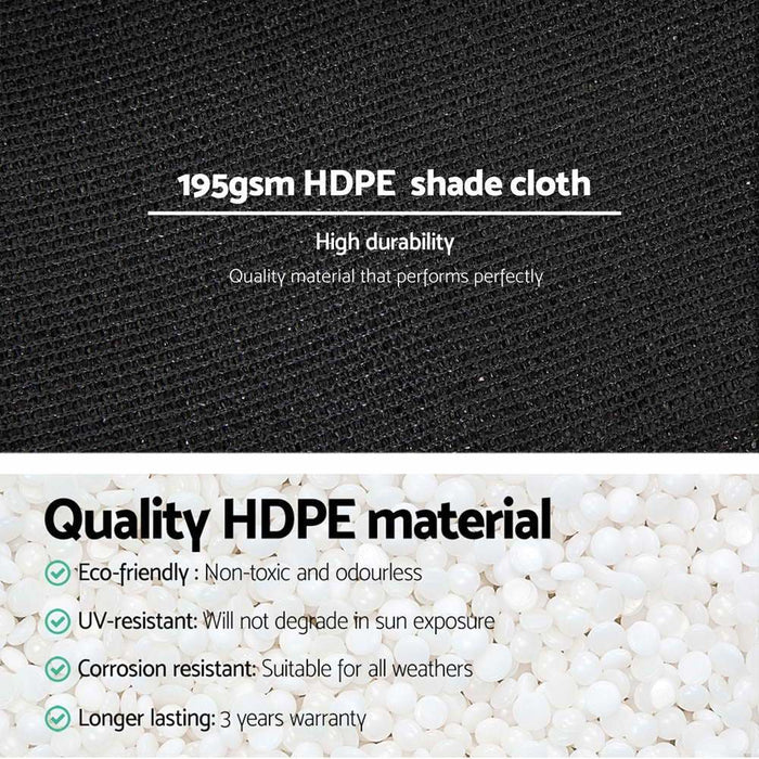 Instahut 3.66 x 30m Shade Sail Cloth - Black