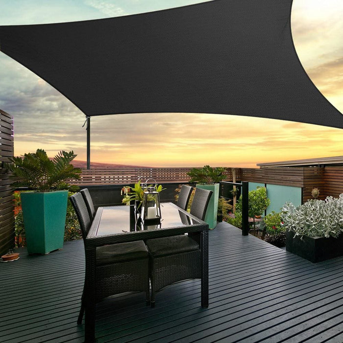 Instahut 4x6m Shade Sail Sun Shadecloth 280gsm Black