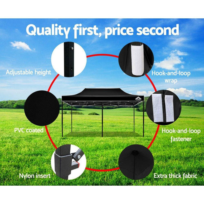 Instahut Gazebo Pop Up Marquee 3x6m Outdoor Tent Folding