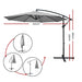 Instahut 3m Outdoor Furniture Garden Umbrella Grey