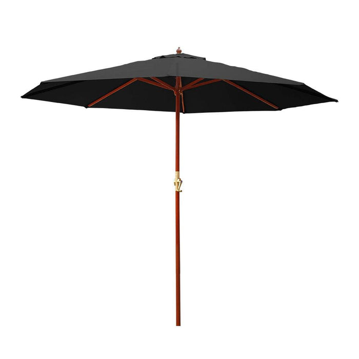 Instahut 3m Outdoor Pole Umbrella Cantilever Stand Garden