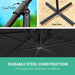 Instahut 3m Outdoor Umbrella - Black