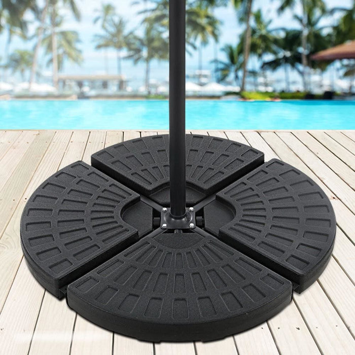 Instahut Outdoor Umbrella Stand 4 x Base Pod Plate Sand