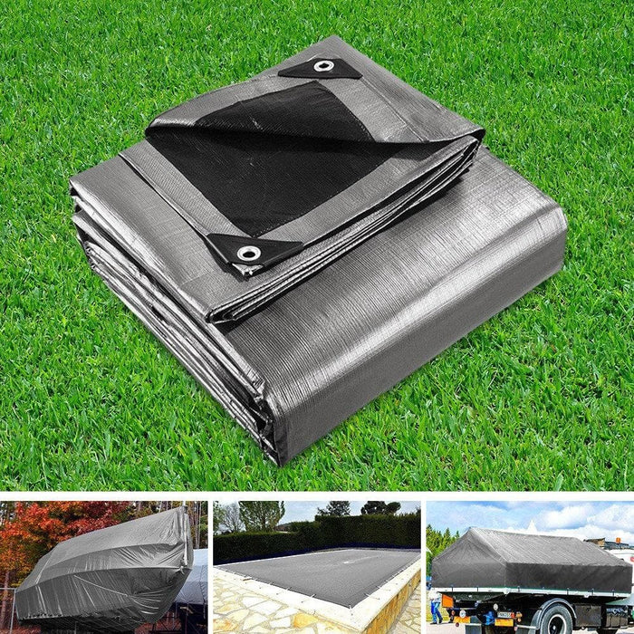 Instahut 3x4.5m Tarp Camping Tarps Poly Tarpaulin Heavy