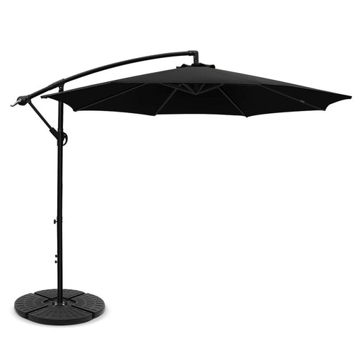 Instahut 3m Umbrella With 48x48cm Base Outdoor Umbrellas