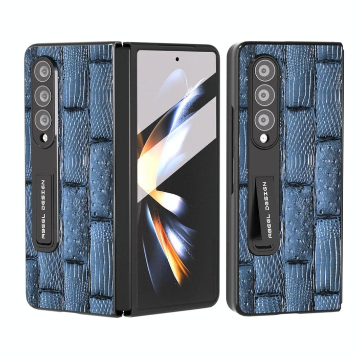 Integrated Genuine Leather Mahjong Texture Series Phone