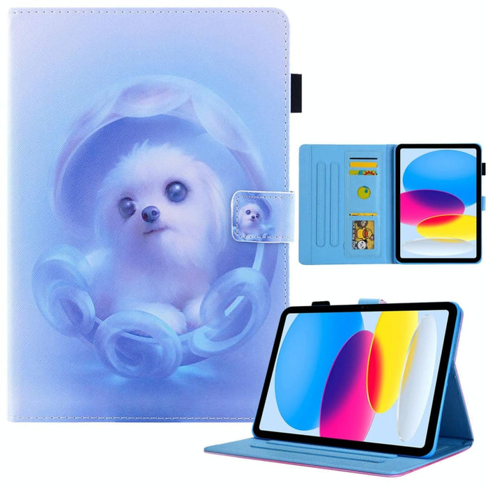 For Ipad 10th Gen 10.9 2022 Coloured Drawing Leather Smart