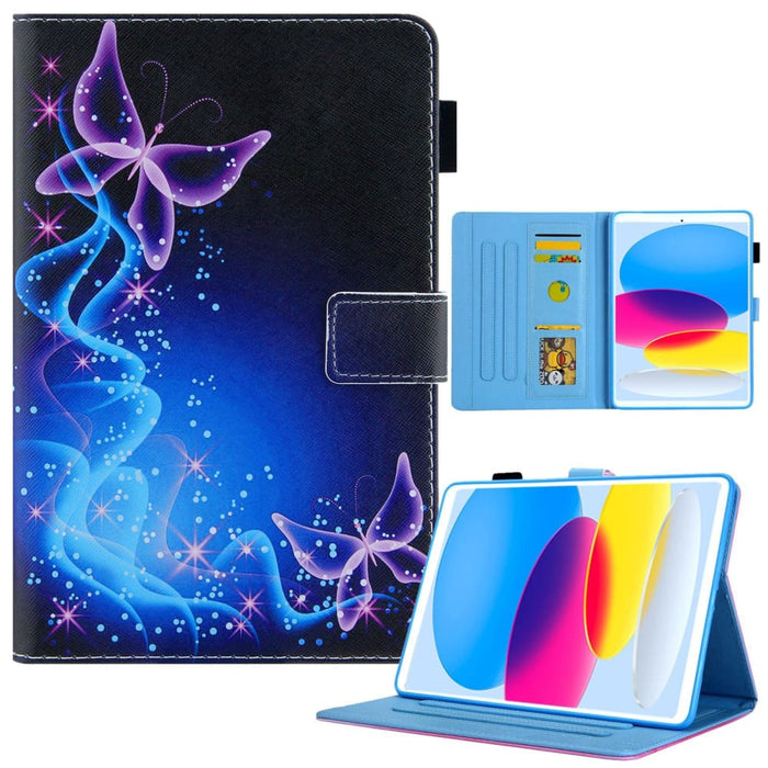 For Ipad 10th Gen 10.9 2022 Coloured Drawing Leather Smart