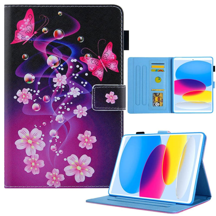 For Ipad 10th Gen 10.9 2022 Coloured Drawing Leather Smart