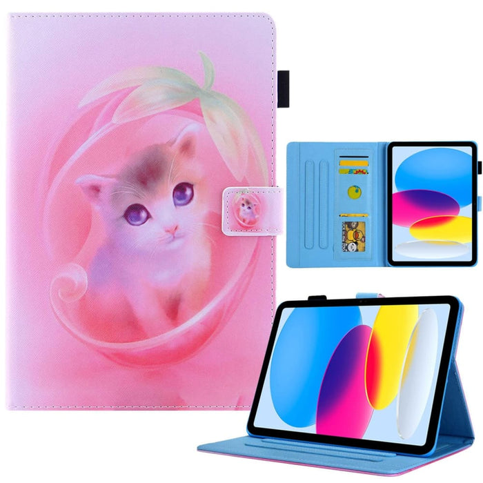 For Ipad 10th Gen 10.9 2022 Coloured Drawing Leather Smart