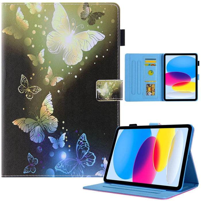 For Ipad 10th Gen 10.9 2022 Coloured Drawing Leather Smart