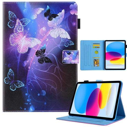 For Ipad 10th Gen 10.9 2022 Coloured Drawing Leather Smart