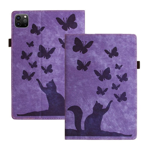 Ipad Pro 12.9 2022 / 2021 / 2020 Butterfly Cat Embossing