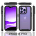 For Iphone 14 Pro Case Slim Hard Back Clear Pc Full Body