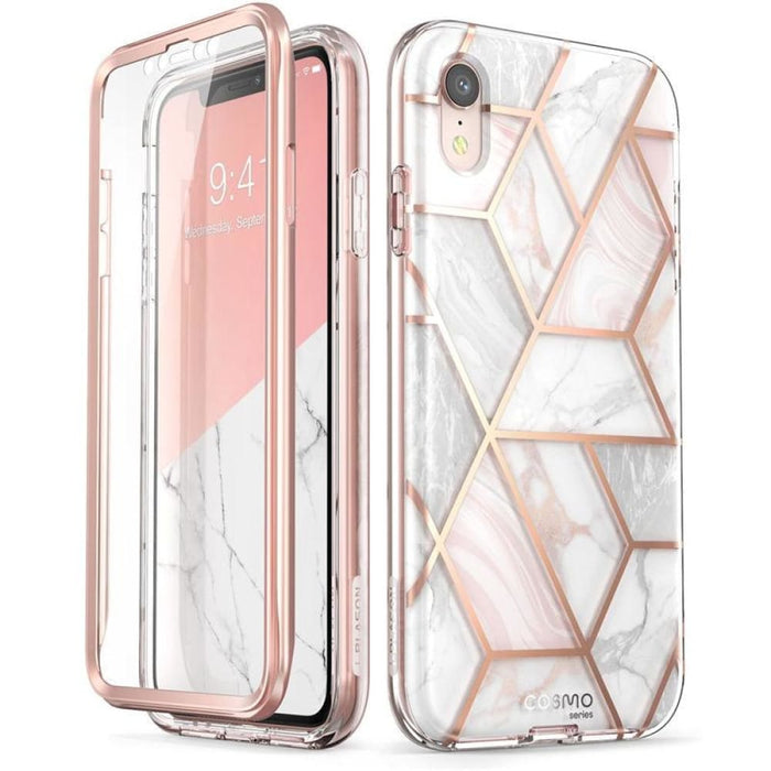 For Iphone Xr Case 6.1 Cosmo Series Full-body Glitter Marble