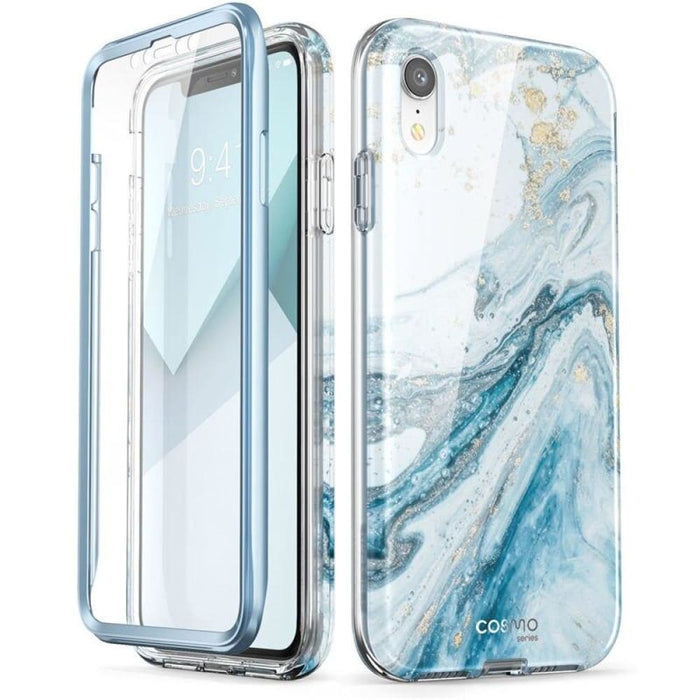 For Iphone Xr Case 6.1 Cosmo Series Full-body Glitter Marble