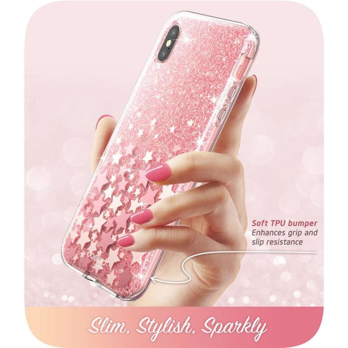 For Iphone Xs Max Case 6.5 Inch Full-body Glitter Marble