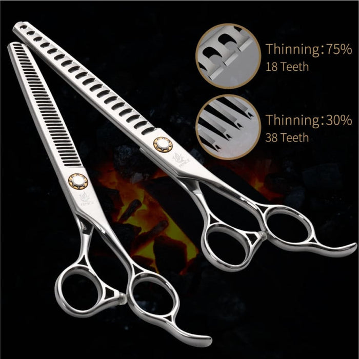 Japan 440c 6.5 Inch 7 Pet Dog Grooming Scissors Thinning