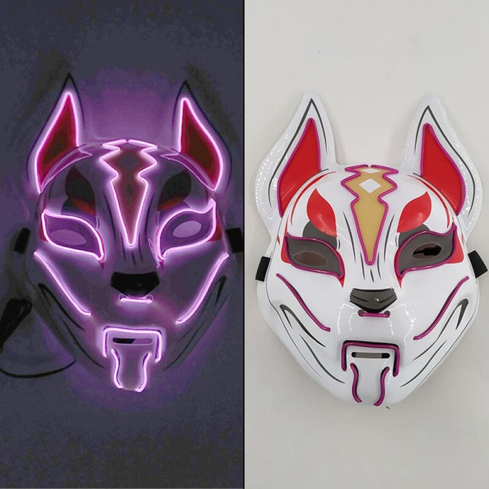 Japanese Anime Demon Slayer Mask Cold Light Glowing Cosplay