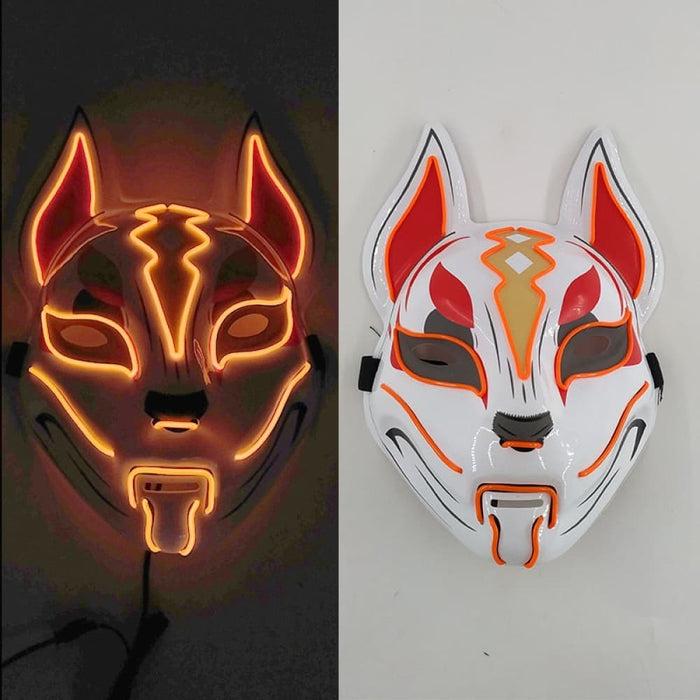 Japanese Anime Demon Slayer Mask Cold Light Glowing Cosplay