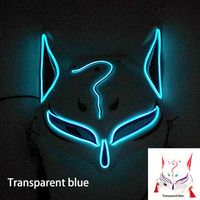 Japanese Anime Demon Slayer Mask Cold Light Glowing Cosplay