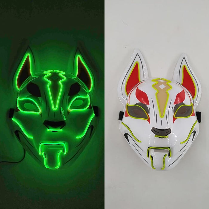 Japanese Anime Demon Slayer Mask Cold Light Glowing Cosplay