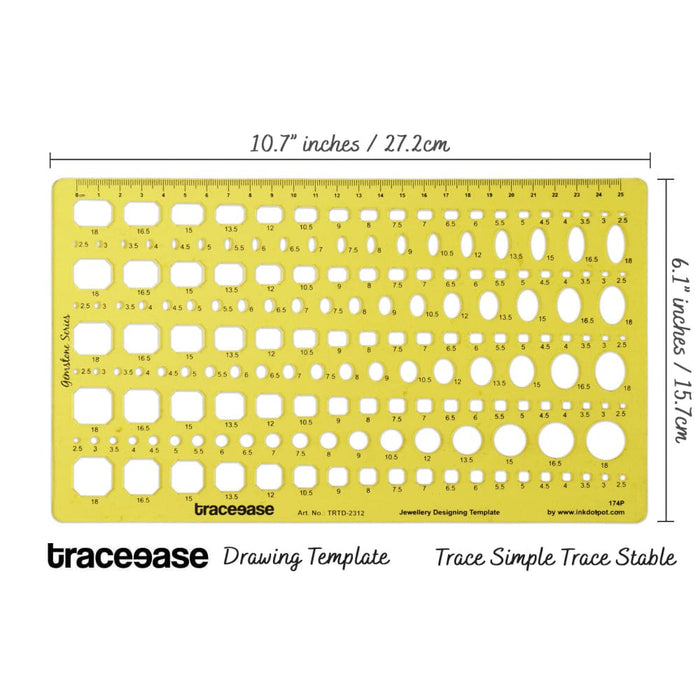 Jewellery Templates For Emerald Square Round Gemstone Shape