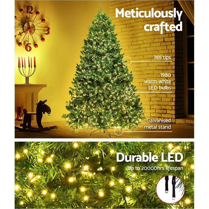 Jingle Jollys 1.8m 6ft Christmas Tree Xmas 1980 Led Lights