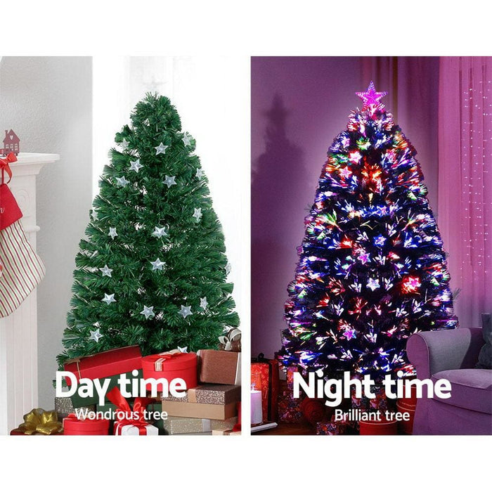 Jingle Jollys 1.5m 5ft Led Christmas Tree Xmas Optic Fiber