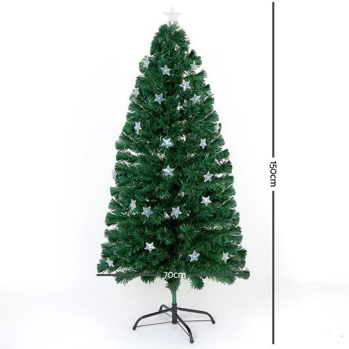 Jingle Jollys 1.5m 5ft Led Christmas Tree Xmas Optic Fiber