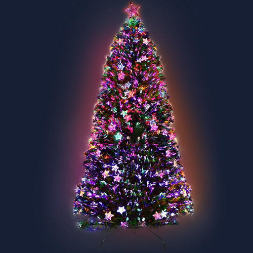 Jingle Jollys 2.1m 7ft Led Christmas Tree Xmas Optic Fiber