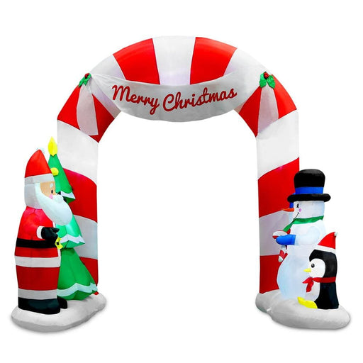 Jingle Jollys 3m Christmas Inflatable Archway With Santa