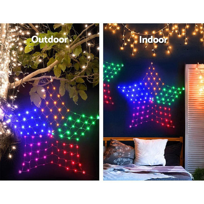 Jingle Jollys Christmas Lights Motif Led Star Net Waterproof