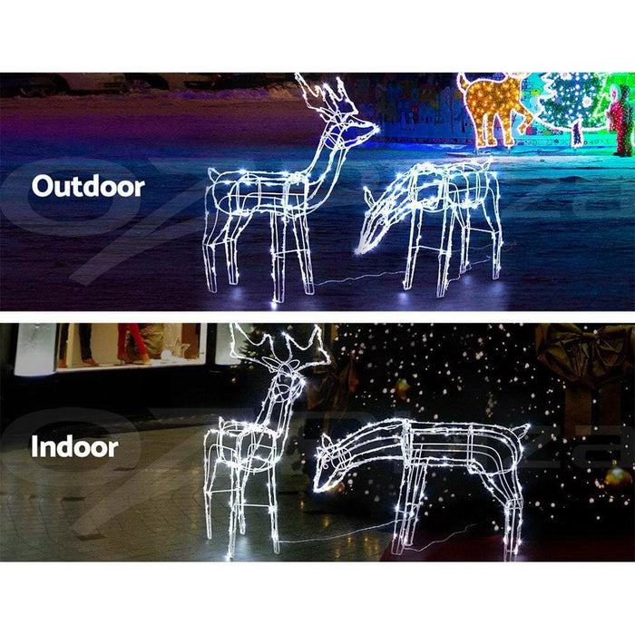 Jingle Jollys Christmas Motif Lights Led Rope Reindeer