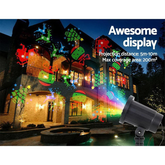 Jingle Jollys Pattern Led Laser Landscape Projector Light