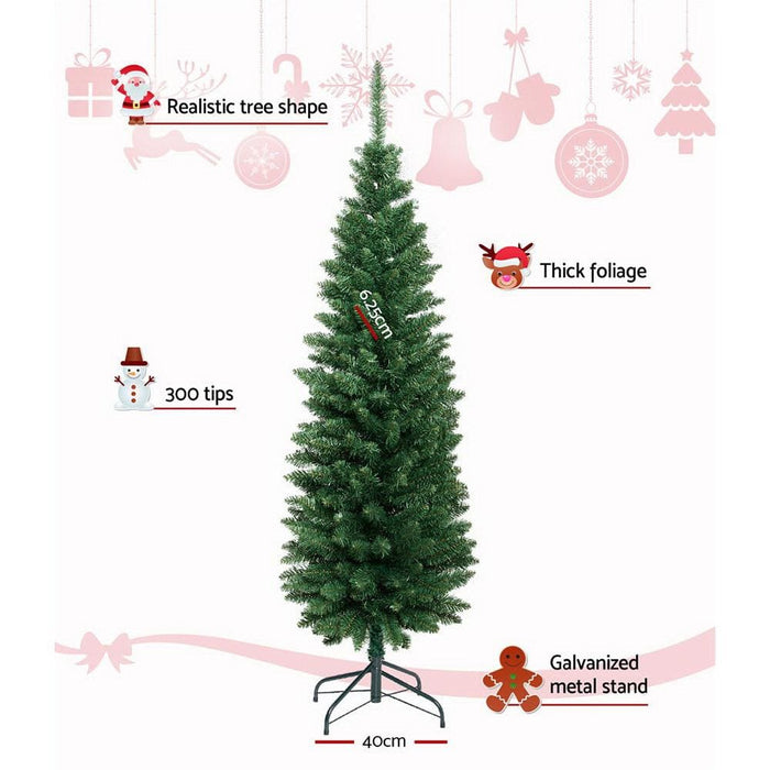 Jingle Jollys 6ft Slim Christmas Tree